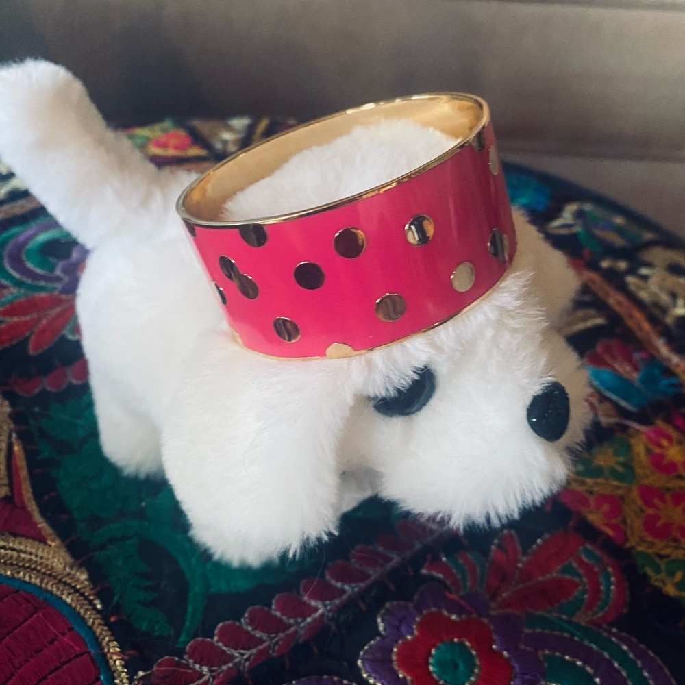 kate spade Hot Pink and Gold Polka Dot Bracelet